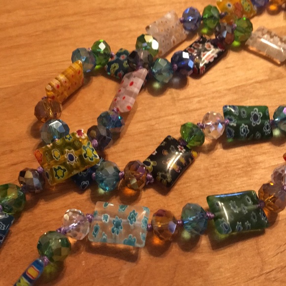 Millefiori glass bead necklace Sweet Romance NEW - Picture 7 of 7